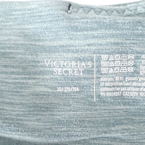 Victorias Secret Womens Leggings Sz 10 Green Side Pockets 526A - Picture 3 of 4